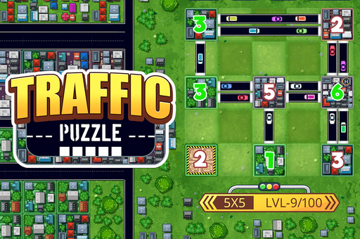 Traffic puzzle game Linky